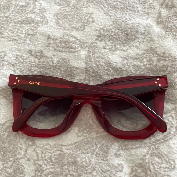 Red Celine Sunglasses. NWOT style CL4005FN. - Picture 6 of 6